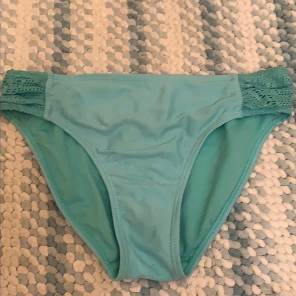 blue laced swim bottoms